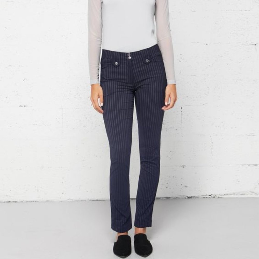 ANATOMIE SKYLER Navy Stripe XL New In Package Pinstripe